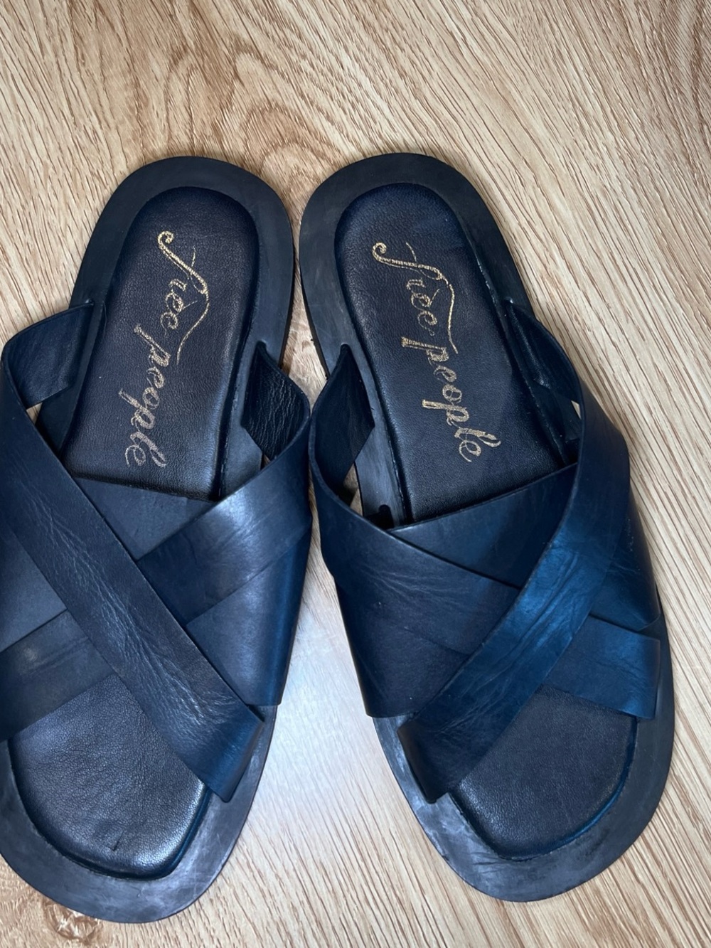 Free People Del Mar Slide Sandal size 36/6 black